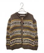JOURNAL STANDARDジャーナルスタンダード）の古着「ネイティブパターン ハンドニット ブルゾン」｜ブラウン
