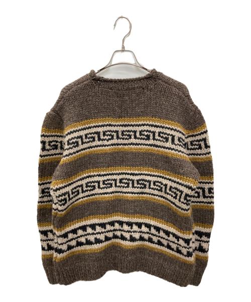 JOURNAL STANDARD（ジャーナルスタンダード）JOURNAL STANDARD (ジャーナルスタンダード) ネイティブパターン ハンドニット ブルゾン ブラウン サイズ:Lの古着・服飾アイテム