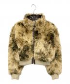 SLYスライ）の古着「CURLY BOA CROP ブルゾン」｜ベージュ