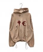 THUG CLUBサグ クラブ）の古着「Rock Hoodie」｜ベージュ