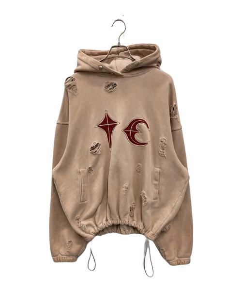 THUG CLUB（サグ クラブ）THUG CLUB (サグ クラブ) Rock Hoodie ベージュ サイズ:1の古着・服飾アイテム