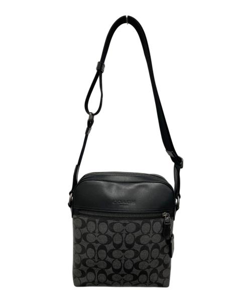 COACH（コーチ）COACH (コーチ) ハウストンフライトバッグ ブラック×グレーの古着・服飾アイテム