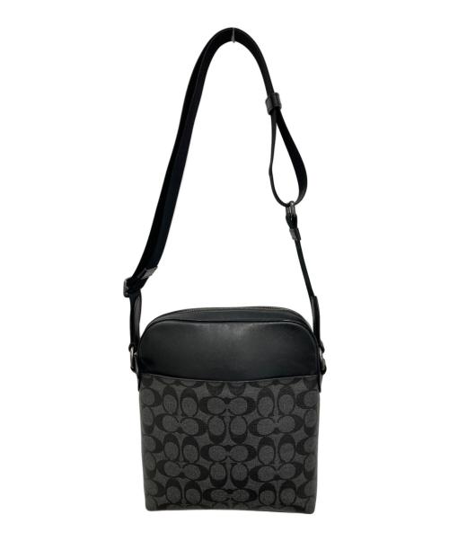COACH（コーチ）COACH (コーチ) ハウストンフライトバッグ ブラック×グレーの古着・服飾アイテム