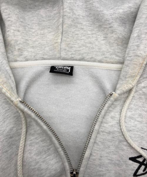 stussy（ステューシー）stussy (ステューシー) ワールドツアージップパーカー グレー サイズ:Mの古着・服飾アイテム