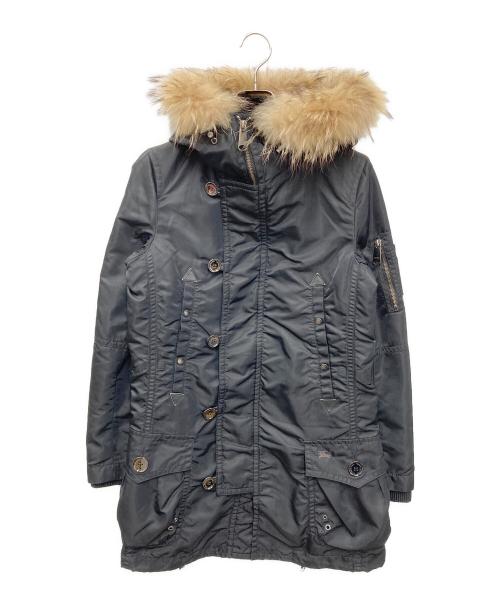 BURBERRY BLUE LABEL（バーバリー ブルー レーベル）BURBERRY BLUE LABEL (バーバリーロンドンブルーレーベル) ライナー付N-3Bコート ブラック サイズ:40の古着・服飾アイテム