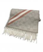 GUCCIグッチ）の古着「アンゴラ混GGマフラー」｜ベージュ