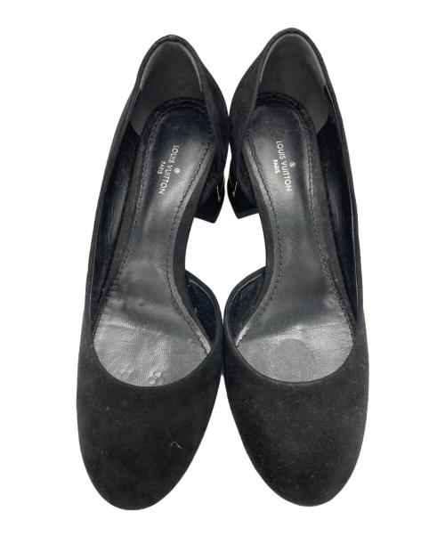 LOUIS VUITTON（ルイ ヴィトン）LOUIS VUITTON (ルイ ヴィトン) スウェードパンプス ブラック サイズ:35 1/2の古着・服飾アイテム