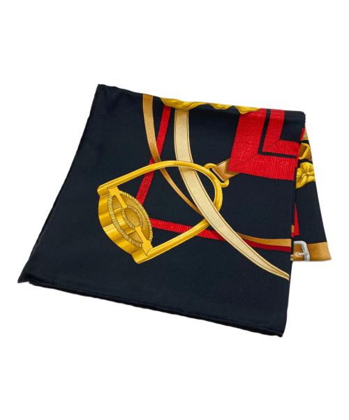HERMES（エルメス）HERMES (エルメス) シルクスカーフ ブラックの古着・服飾アイテム