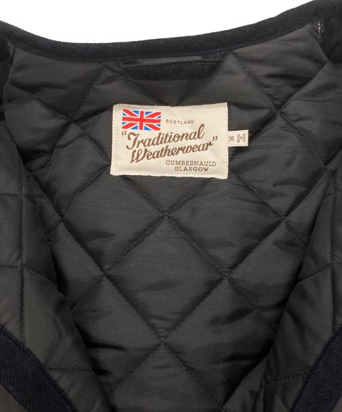 Traditional Weatherwear（トラディショナルウェザーウェア）Traditional Weatherwear (トラディショナルウェザーウェア) SLOBE IENA (スローブ イエナ) 別注キルティング Aラインロングコート ブラック サイズ:36の古着・服飾アイテム