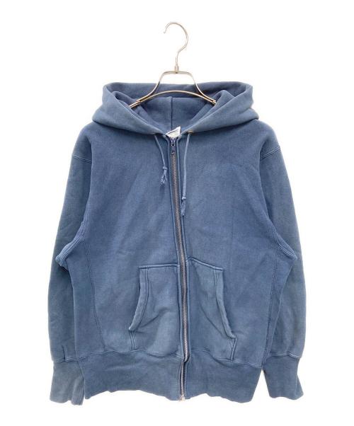 Champion REVERSE WEAVE（チャンピオン リバース ウィーブ）Champion REVERSE WEAVE (チャンピオン リバース ウィーブ) ［古着］90's目なしジップパーカー ネイビー サイズ:Mの古着・服飾アイテム