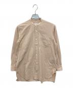 COMOLIコモリ）の古着「バンドカラーシャツ」｜ピンク