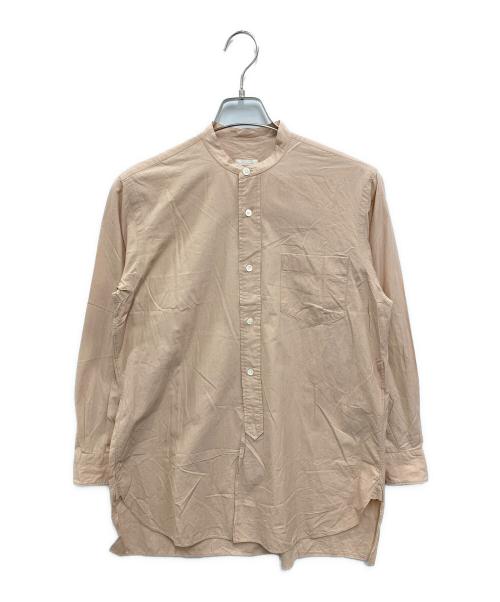 COMOLI（コモリ）COMOLI (コモリ) バンドカラーシャツ ピンクの古着・服飾アイテム