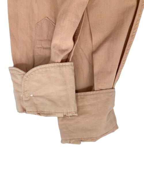 COMOLI（コモリ）COMOLI (コモリ) バンドカラーシャツ ピンクの古着・服飾アイテム