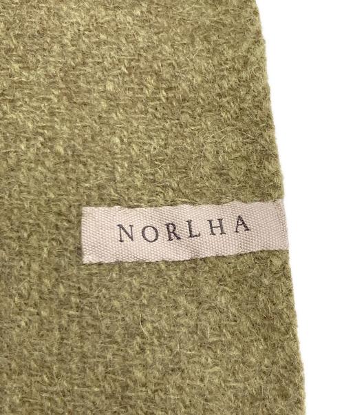 norlha（ノラ）NORLHA (ノラ) ヤクウール大判マフラー オリーブの古着・服飾アイテム