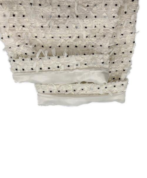 cygne（シーニュ）cygne (シーニュ) ツイードジャケット Xavier ホワイト×ブラック サイズ:FREEの古着・服飾アイテム