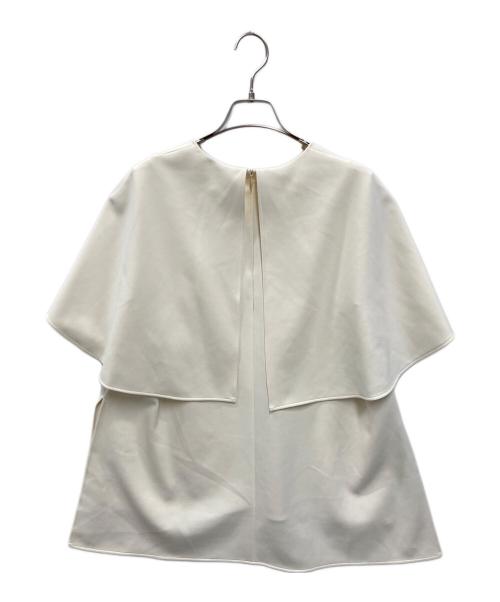 LE PHIL（ル フィル）LE PHIL (ル フィル) ライトダンボールケープブラウス ホワイト サイズ:FREE 未使用品の古着・服飾アイテム