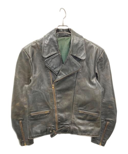 M.Bauerle RUSSELSHEIM（エム ボイア リュッセルスハイム）M.Bauerle RUSSELSHEIM (エム ボイア リュッセルスハイム) ［古着］モーターサイクル レザージャケット ブラック サイズ:記載なしの古着・服飾アイテム