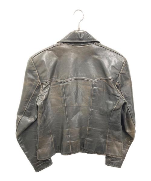 M.Bauerle RUSSELSHEIM（エム ボイア リュッセルスハイム）M.Bauerle RUSSELSHEIM (エム ボイア リュッセルスハイム) ［古着］モーターサイクル レザージャケット ブラック サイズ:記載なしの古着・服飾アイテム