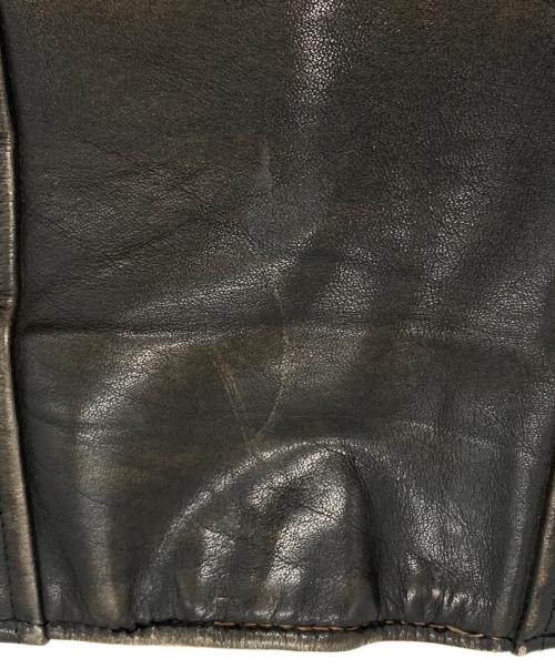 M.Bauerle RUSSELSHEIM（エム ボイア リュッセルスハイム）M.Bauerle RUSSELSHEIM (エム ボイア リュッセルスハイム) ［古着］モーターサイクル レザージャケット ブラック サイズ:記載なしの古着・服飾アイテム