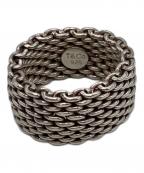 TIFFANY & Co.ティファニー）の古着「サマセットメッシュリング」｜シルバー