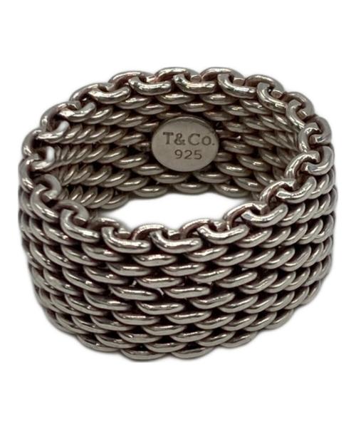 TIFFANY & Co.（ティファニー）Tiffany & Co. (ティファニー) サマセットメッシュリング シルバー サイズ:9号の古着・服飾アイテム