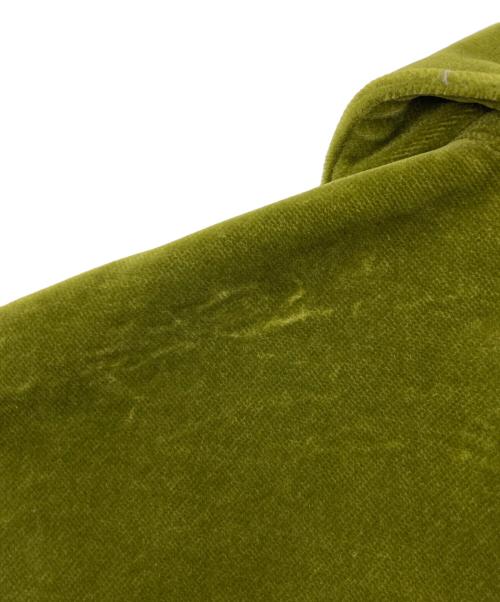 My Beautiful Landlet（マイビューティフルランドレット）My Beautiful Landlet (マイビューティフルランドレット) VELVET USED FINISH OVERSIZE SHIRT JACKET グリーンの古着・服飾アイテム