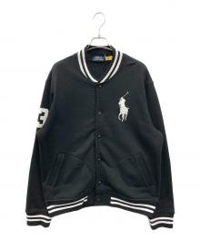 POLO RALPH LAUREN（ポロ・ラルフローレン）の古着「Big Pony Baseball Jacket」｜ブラック