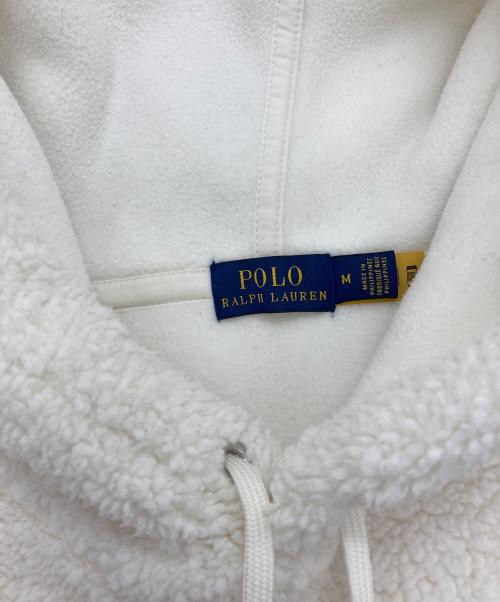 POLO RALPH LAUREN（ポロ・ラルフローレン）POLO RALPH LAUREN (ポロ・ラルフローレン) ビッグポニー刺繍ボアパーカー ホワイト サイズ:Mの古着・服飾アイテム