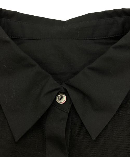 ANAYI（アナイ）ANAYI (アナイ) アナイ ブロードXチュールパフ袖 ブラウス ブラック サイズ:38の古着・服飾アイテム