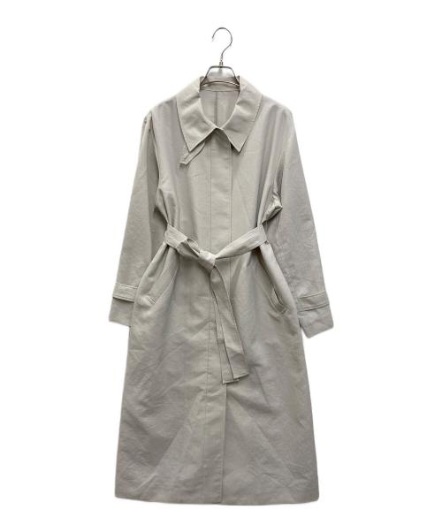 Noble（ノーブル）Noble (ノーブル) ライトフルクロススタンドカラーロングコート グレー サイズ:36の古着・服飾アイテム