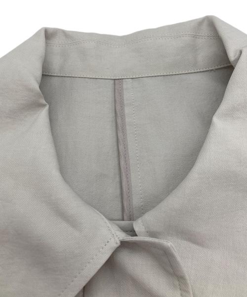 Noble（ノーブル）Noble (ノーブル) ライトフルクロススタンドカラーロングコート グレー サイズ:36の古着・服飾アイテム