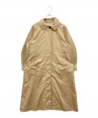 emmi atelierエミアトリエ）の古着「撥水 チェックステンカラーコート」｜ベージュ