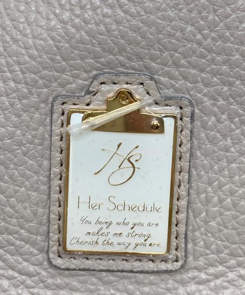 HER SCHEDULE（ハースケジュール）HER SCHEDULE (ハースケジュール) Colourt レザーポシェット ベージュの古着・服飾アイテム