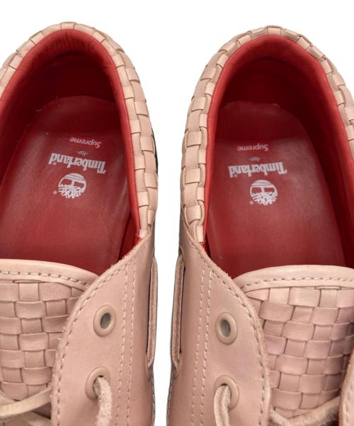 Timberland（ティンバーランド）Timberland (ティンバーランド) Supreme (シュプリーム) Woven 3-Eye Lug Shoe ピンク サイズ:26cmの古着・服飾アイテム