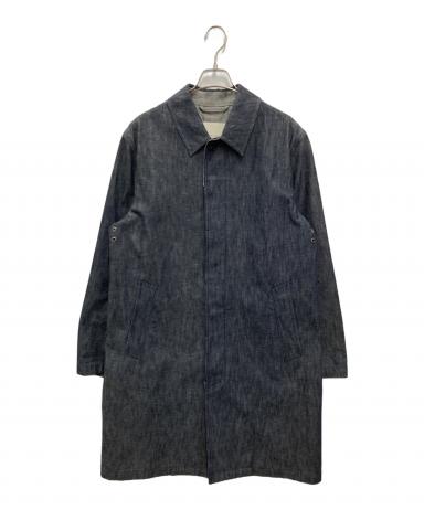 MACKINTOSH / マッキントッシュ | コットン デニム ステンカラーコート | 40 | インディゴ | メンズ 中古・古着通販】MACKINTOSH (マッキントッシュ) コットンデニムステン