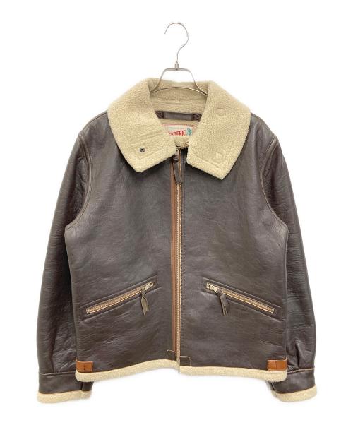 Hysteric Glamour（ヒステリックグラマー）Hysteric Glamour (ヒステリックグラマー) ムートンボンディング D-1 レザー ジャケット ブラウン サイズ:Lの古着・服飾アイテム