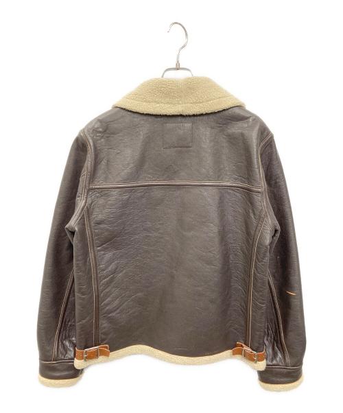 Hysteric Glamour（ヒステリックグラマー）Hysteric Glamour (ヒステリックグラマー) ムートンボンディング D-1 レザー ジャケット ブラウン サイズ:Lの古着・服飾アイテム