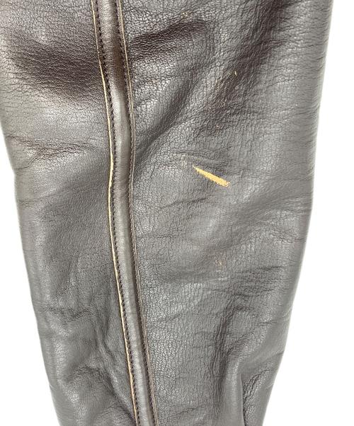 Hysteric Glamour（ヒステリックグラマー）Hysteric Glamour (ヒステリックグラマー) ムートンボンディング D-1 レザー ジャケット ブラウン サイズ:Lの古着・服飾アイテム