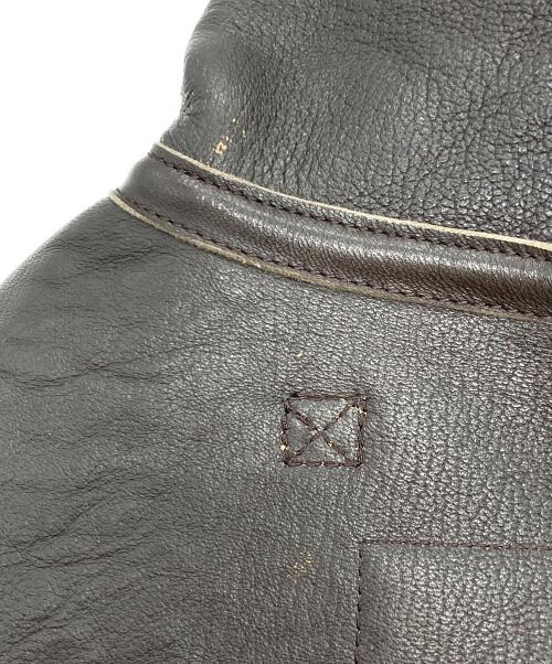 Hysteric Glamour（ヒステリックグラマー）Hysteric Glamour (ヒステリックグラマー) ムートンボンディング D-1 レザー ジャケット ブラウン サイズ:Lの古着・服飾アイテム