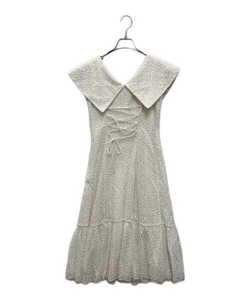 HER LIP TO（ハーリップトゥ）Her lip to (ハーリップトゥ) Como Back Lace-Up Dress ホワイト サイズ:Mの古着・服飾アイテム