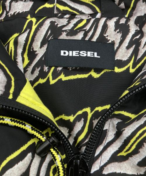 DIESEL（ディーゼル）DIESEL (ディーゼル) J SABORU 総柄ナイロンジャケット ブラック サイズ:XSの古着・服飾アイテム