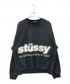 stussyステューシー）の古着「Blur Crew Ash Heather」｜ブラック
