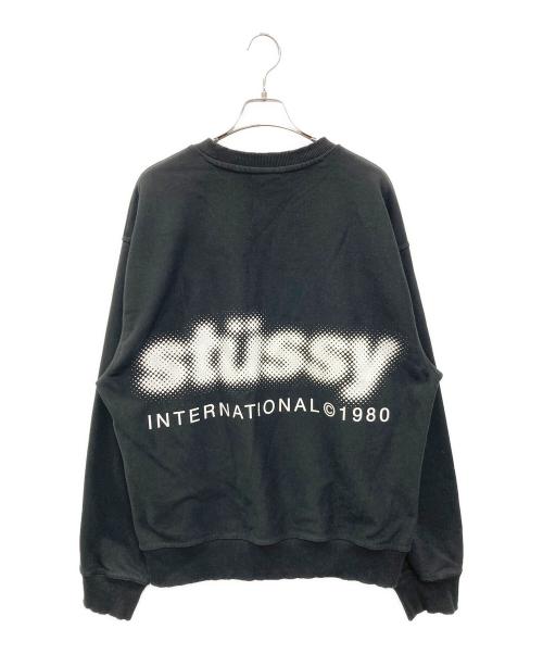 stussy（ステューシー）stussy (ステューシー) Blur Crew Ash Heather ブラック サイズ:XLの古着・服飾アイテム