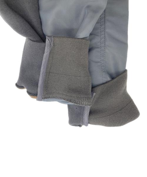 sacai（サカイ）sacai (サカイ) Sponge Sweat x Nylon Twill Hoodie グレー サイズ:4の古着・服飾アイテム