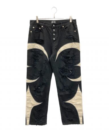 サグクラブ デニム THUG CLUB(サグクラブ)「 TRIBAL DENIM PANTS / BLACK 」 | Detail