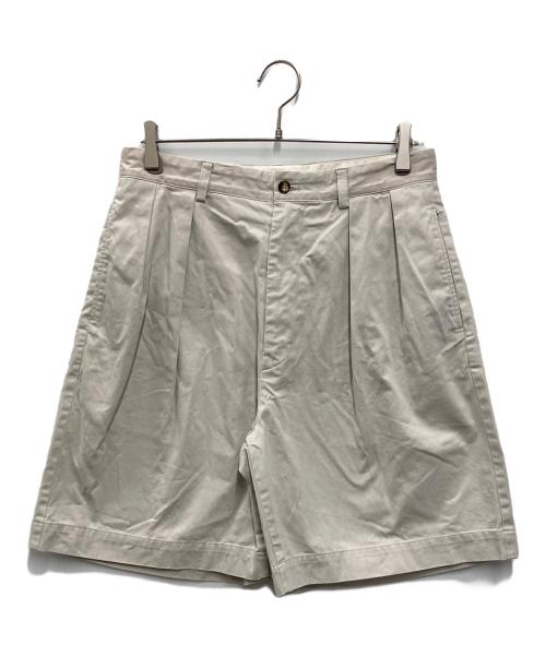 A.PRESSE（アプレッセ）A.PRESSE (アプレッセ) Two Tuck Chino Shorts アイボリー サイズ:SIZE　2の古着・服飾アイテム