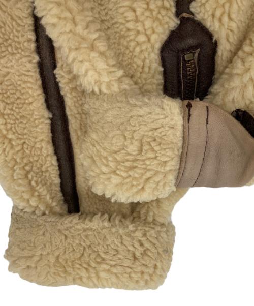 Schott（ショット）Schott (ショット) ボアフライトジャケット ベージュ サイズ:Mの古着・服飾アイテム