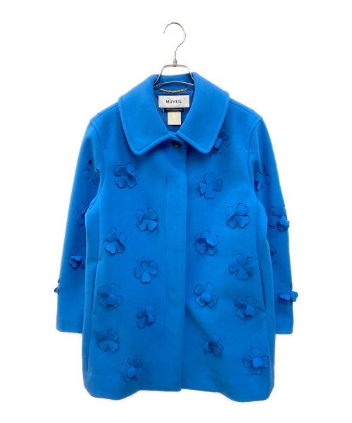 MUVEIL（ミュベール）MUVEIL (ミュベール) フラワーカットコート ブルー サイズ:36 未使用品の古着・服飾アイテム