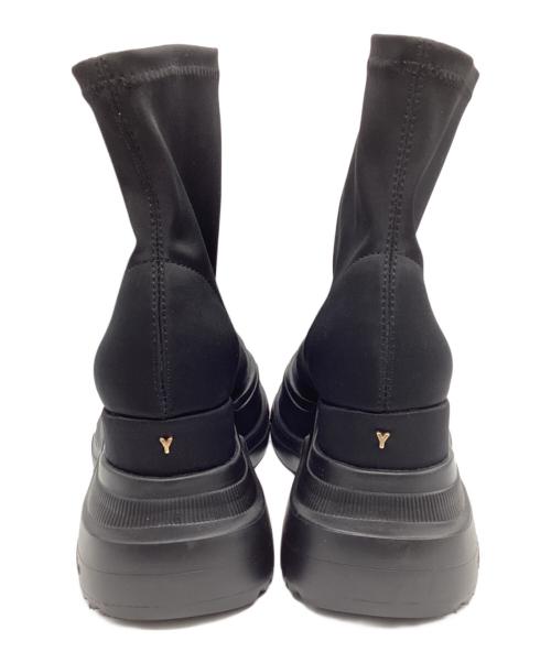 YELLO（イエロ）YELLO (イエロ) ダブルスニーカーショートブーツ ブラック サイズ:Lの古着・服飾アイテム