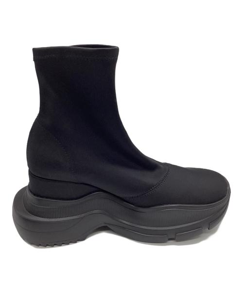 YELLO（イエロ）YELLO (イエロ) ダブルスニーカーショートブーツ ブラック サイズ:Lの古着・服飾アイテム